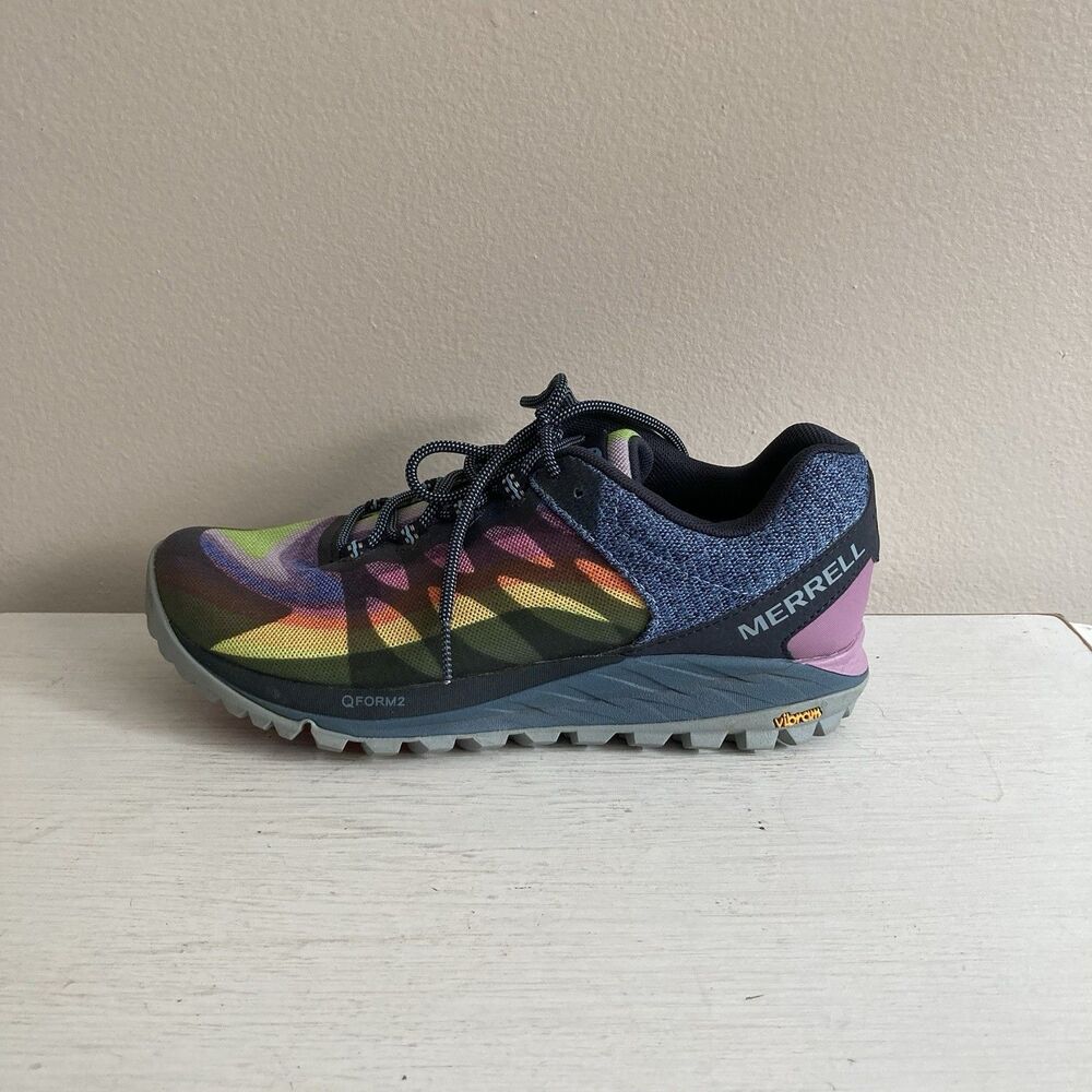 Merrell Antora 2 Shoes Womens 7 Rainbow Vibram Q Form Trail Running Hiking - Picture 6 of 11
